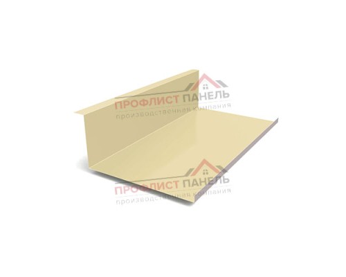 Планка примыкания нижняя 250х122х2000-0,5 Norman RAL1014 Планка примыкания нижняя 250х122х2000-0,5 Norman RAL1014