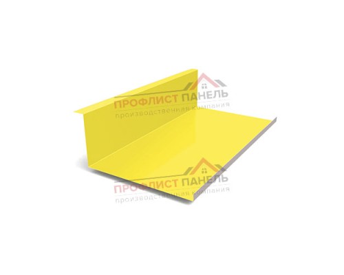Планка примыкания нижняя 250х122х2000-0,5 Norman RAL1018 Планка примыкания нижняя 250х122х2000-0,5 Norman RAL1018