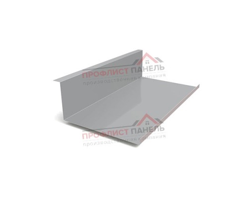 Планка примыкания нижняя 250х122х2000-0,5 Norman RAL7004 Планка примыкания нижняя 250х122х2000-0,5 Norman RAL7004