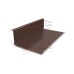 Планка примыкания нижняя 250х122х2000-0,5 Norman RAL8017