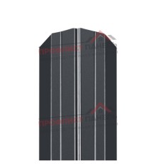 Евроштакетник М - образный, 100 мм, ПЭ, толщина - 0,5 мм