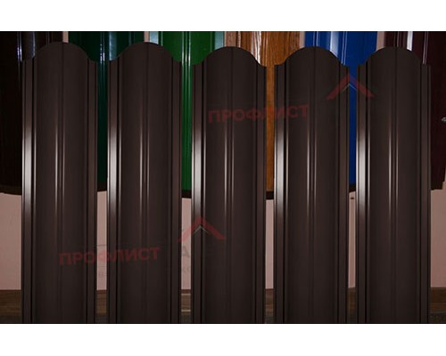Штакетник металлический EVO-O 19х126-0.5 Призма RAL8017