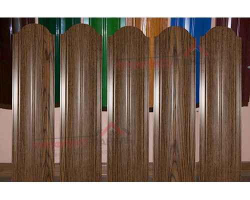 Штакетник металлический EVO-O 19х126-0.5 ECOSTEEL МореныйДуб