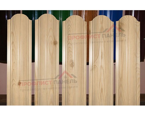 Штакетник металлический EVO-O 19х126-0.5 ECOSTEEL _T Сосна