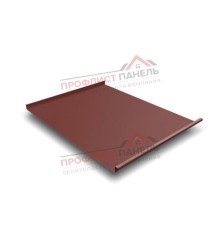 Фальц двойной стоячий 0,5 GreenCoat Pural Matt с пленкой на замках RR 29 красный (RAL 3009 оксидно-красный).