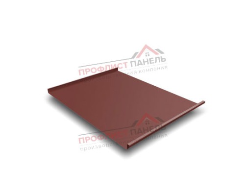 Фальц двойной стоячий 0,5 Satin с пленкой на замках RAL 3009 оксидно-красный. Фальц двойной стоячий 0,5 Satin с пленкой на замках RAL 3009 оксидно-красный.