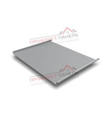Фальц двойной стоячий 0,45 PE с пленкой на замках RAL 7004 сигнальный серый.
