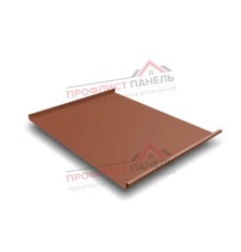 Фальц двойной стоячий 0,5 Satin с пленкой на замках RAL 8004 терракота.