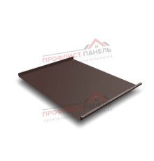 Фальц двойной стоячий 0,5 GreenCoat Pural Matt с пленкой на замках RR 887 шоколадно-коричневый (RAL 8017 шоколад).