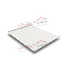 Фальц двойной стоячий 0,45 PE с пленкой на замках RAL 9003 сигнальный белый.