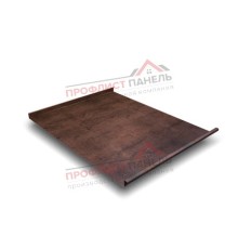 Фальц двойной стоячий 0,45 Print Twincolor с пленкой на замках Antique Wood. Фальц двойной стоячий 0,45 Print Twincolor с пленкой на замках Antique Wood.
