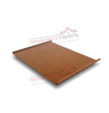 Фальц двойной стоячий 0,5 Quarzit с пленкой на замках Cuprum Steel.