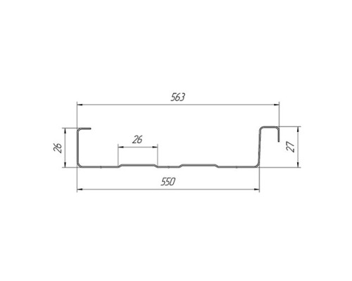 Фальц двойной стоячий Line 0,45 PE с пленкой на замках RAL 3009 оксидно-красный.