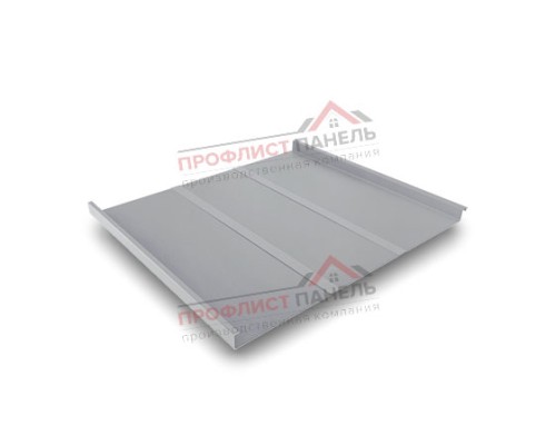 Фальц двойной стоячий Line 0,5 Satin с пленкой RAL 9006.