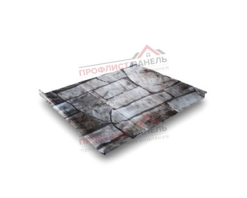 Фальц двойной стоячий Line 0,45 Print Twincolor с пленкой на замках Fine Stone.