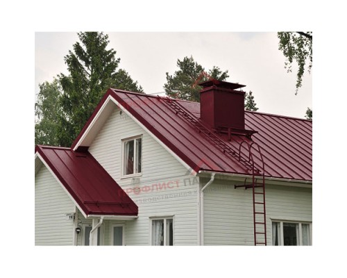 Кликфальц Line 0,5 Satin с пленкой на замках RAL 3005 красное вино Кликфальц Line 0,5 Satin с пленкой на замках RAL 3005 красное вино