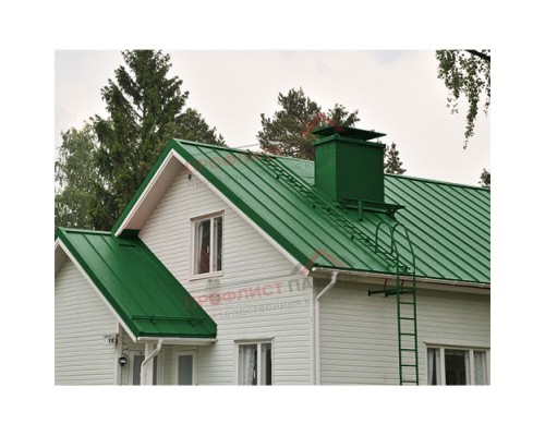 Кликфальц Line 0,45 PE с пленкой на замках RAL 6002 лиственно-зеленый