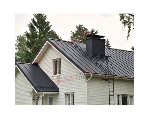Кликфальц Line 0,5 Satin с пленкой на замках RAL 7024 мокрый асфальт