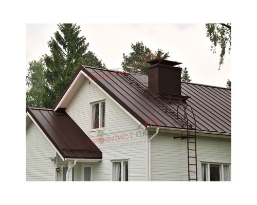 Кликфальц Line 0,5 Satin с пленкой на замках RAL 8017 шоколад