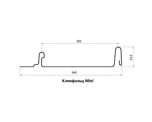 Кликфальц mini 0,45 PE с пленкой на замках RAL 3005 красное вино