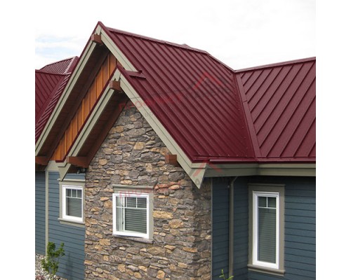 Кликфальц mini 0,45 PE с пленкой на замках RAL 3005 красное вино