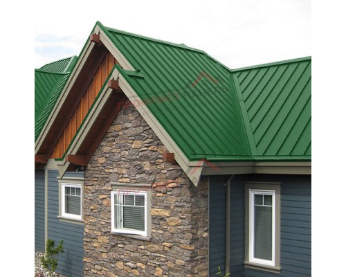 Кликфальц mini 0,45 PE с пленкой на замках RAL 6002 лиственно-зеленый