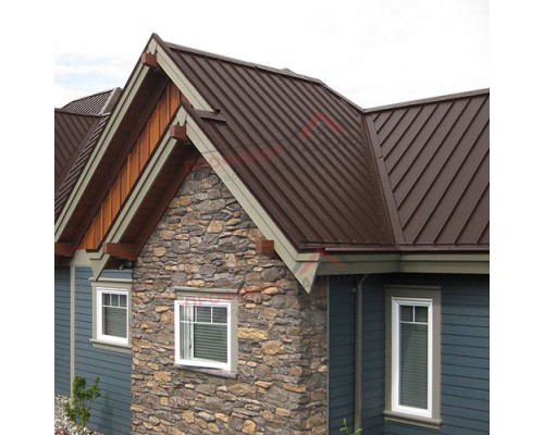 Кликфальц mini 0,45 Drap с пленкой на замках RAL 8017 шоколад