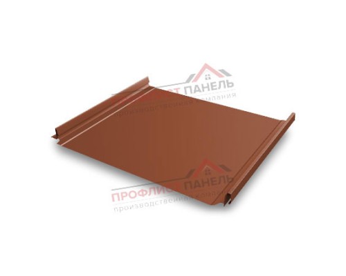 Кликфальц Pro 0,45 PE с пленкой на замках RAL 8004 терракота