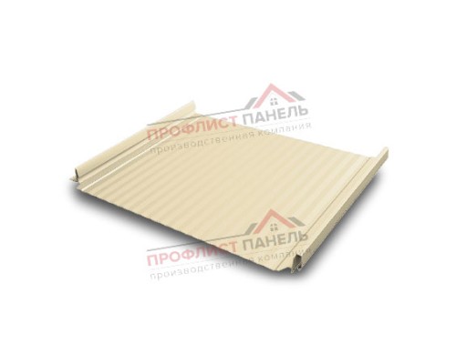 Кликфальц Pro Gofr 0,5 Satin с пленкой на замках RAL 1015 светлая слоновая кость