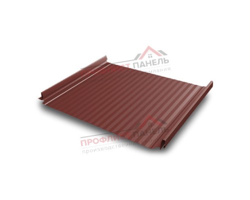 Кликфальц Pro Gofr 0,5 GreenСoat Pural Matt с пленкой на замках RR 29 красный (RAL 3009 оксидно-красный)