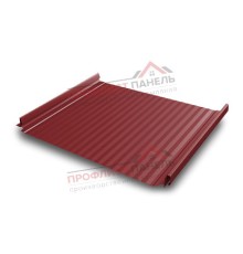 Кликфальц Pro Gofr 0,5 Satin с пленкой на замках RAL 3011 коричнево-красный