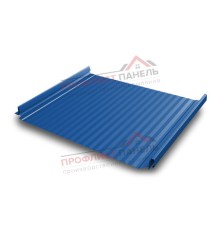 Кликфальц Pro Gofr 0,5 Satin с пленкой на замках RAL 5005 сигнальный синий