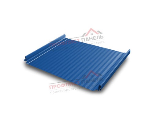 Кликфальц Pro Gofr 0,5 Satin с пленкой на замках RAL 5005 сигнальный синий