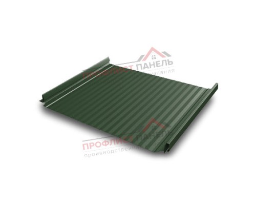 Кликфальц Pro Gofr 0,5 GreenСoat Pural Matt с пленкой на замках RR 11 темно-зеленый (RAL 6020 хромовая зелень)