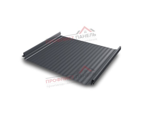 Кликфальц Pro Gofr 0,45 Drap с пленкой на замках RAL 7024 мокрый асфальт