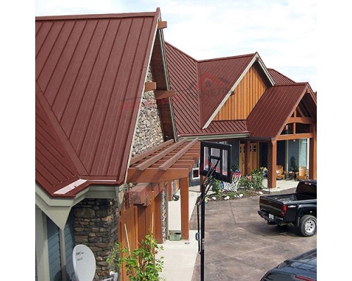 Кликфальц Pro Line 0,5 GreenCoat Pural Matt с пленкой на замках RR 29 красный (RAL 3009 оксидно-красный)