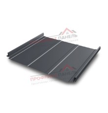 Кликфальц Pro Line 0,5 GreenCoat Pural с пленкой на замках RR 23 темно-серый (RAL 7024 мокрый асфальт)