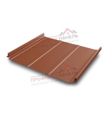 Кликфальц Pro Line 0,5 Satin с пленкой на замках RAL 8004 терракота