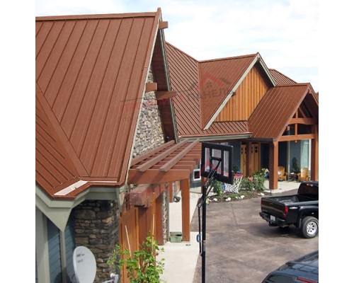 Кликфальц Pro Line 0,45 Drap с пленкой на замках RAL 8004 терракота