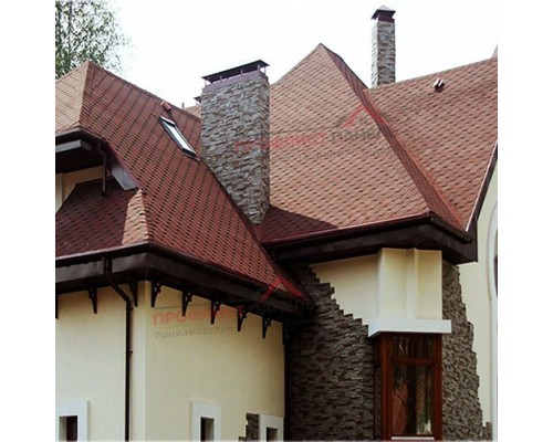 ТЕХНОНИКОЛЬ Гибкая черепица, Кадриль, Гранат
