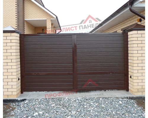 Ворота «Эльбрус» - каркас со сварной сеткой / RAL 8017 / 2м