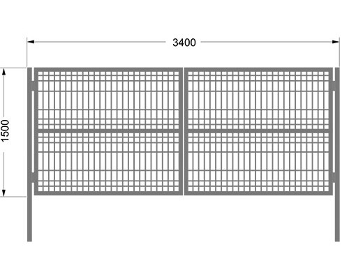 Ворота «Эльбрус» - каркас со сварной сеткой / RAL 8017 / 2м