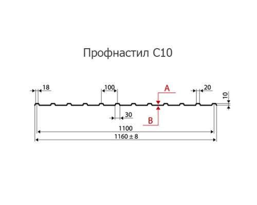 Укрытие для конвейеров из арочного профнастила С10ПГ-1160, 0,9, оцинкованный Укрытие для конвейеров из арочного профнастила С10ПГ-1160, 0,9, оцинкованный