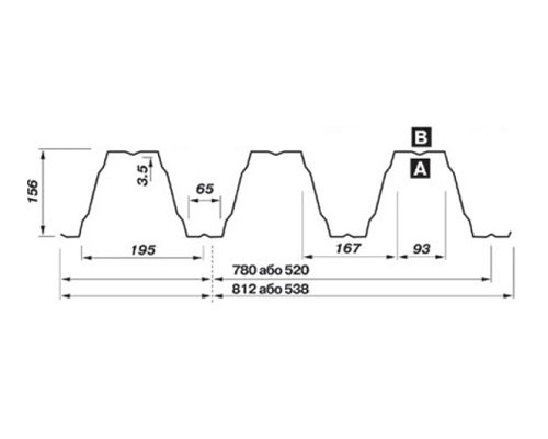 Перфорированный профилированный лист Т160-780/Т160-520 Полиэстер-1,0