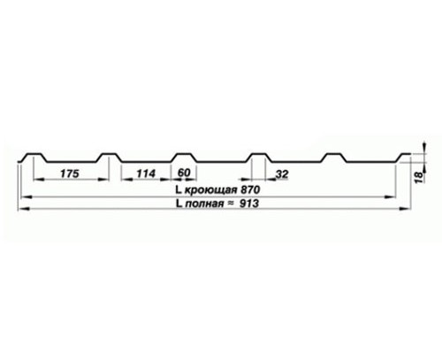 Перфорированный профилированный лист Т18-870-0,5 (Оцинк)