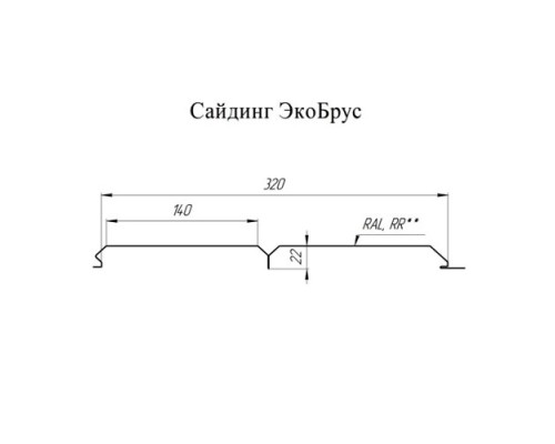 ЭкоБрус 0,345 0,45 Drap RAL3005 красное вино