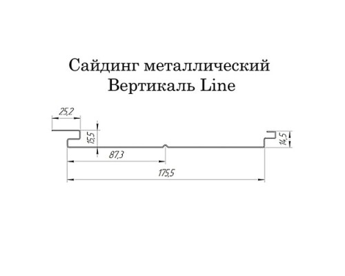 Вертикаль 0,2 line 0,45 Print Twincolor с пленкой Nordic гофрированный