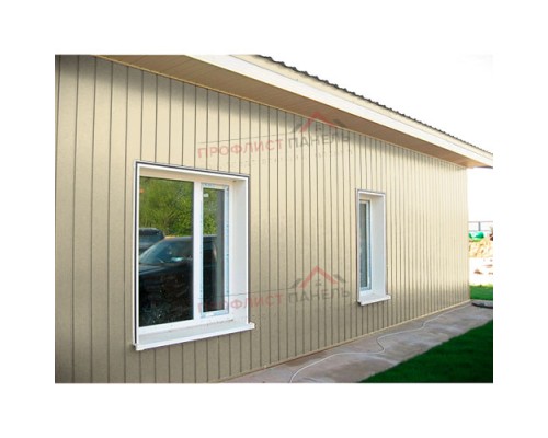 Вертикаль 0,2 gofr 0,5 Satin с пленкой RAL1015 светлая слоновая кость