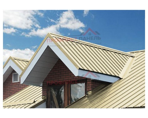 Акустическая кровельная сэндвич-панель из минеральной ваты, ширина 1000 мм, толщина 120 мм, 0.5/0.5, RAL1014