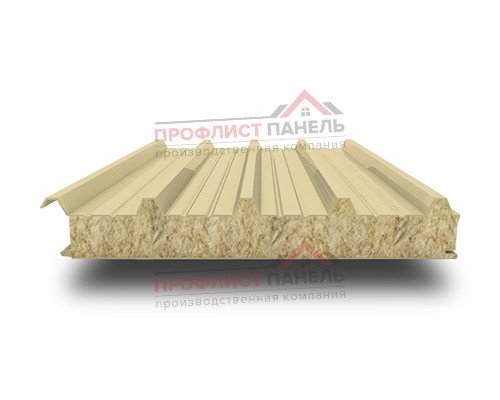 Акустическая кровельная сэндвич-панель из минеральной ваты, ширина 1200 мм, толщина 100 мм, 0.5/0.5, RAL1014